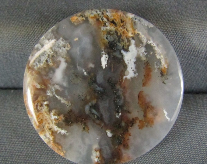 Pink Lady-Graveyard Point Plume Agate Cabochon rock gemstone cabochon