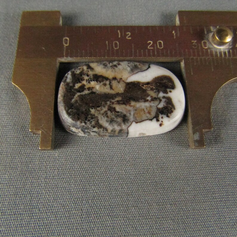 Silver Lace Dendritic Onyx Cabochon Designer Cab