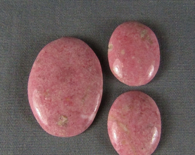 Rhodonite Pink Natural Polished cabochon for wire wrap bead or silver smith jewelry