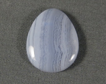 Blue Lace Agate natural rock cabochon hand cut and polished