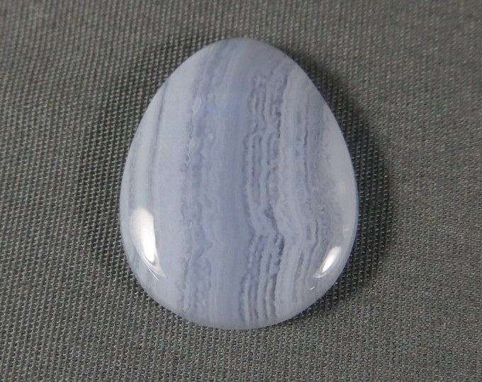 Blue Lace Agate natural rock cabochon hand cut and polished