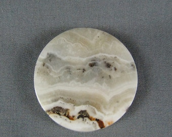 Silver Lace Dendritic Onyx Cabochon Designer Cab
