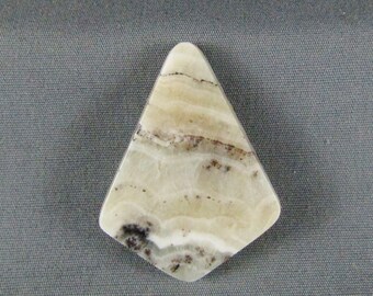 Silver Lace Dendritic Onyx Cabochon Designer Cab