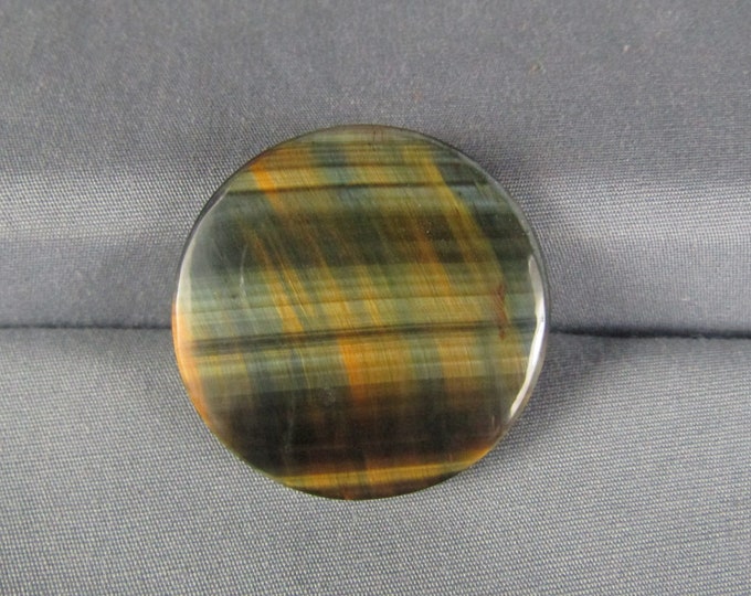 Variegated Blue and Golden Tiger Eye chatoyant  cabochon