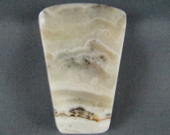 Silver Lace Dendritic Onyx Cabochon Designer Cab
