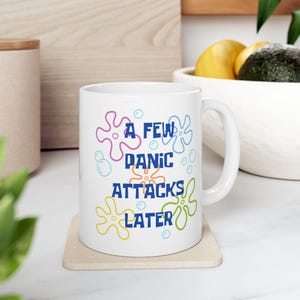 Hilarious SpongeBob Ceramic Mug Funny Coffee Cup Cute Tea Mug Unique Gift for SpongeBob Fan Cartoon Character Mug Pop Culture Novelty Mug