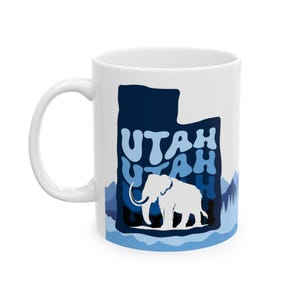 Utah Mammoth Gift Utah Hockey Club Cup Tusks Up SLC Tea Mug Salt Lake City NHL Ceramic Mug Hockey Coffee Cup Gift UT Paleontology Souvenir image 5