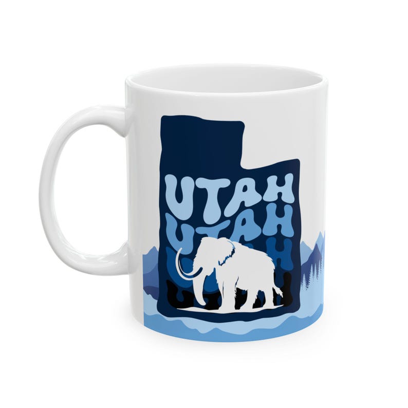 Utah Mammoth Gift Utah Hockey Club Cup Tusks Up SLC Tea Mug Salt Lake City NHL Ceramic Mug Hockey Coffee Cup Gift UT Paleontology Souvenir image 5