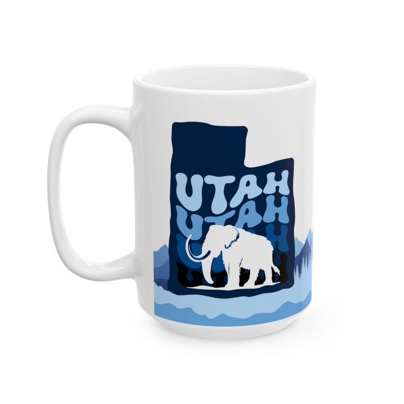 Utah Mammoth Gift Utah Hockey Club Cup Tusks Up SLC Tea Mug Salt Lake City NHL Ceramic Mug Hockey Coffee Cup Gift UT Paleontology Souvenir image 8