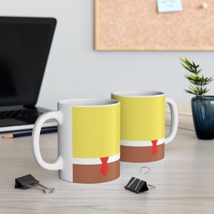 Minimalist SpongeBob SquarePants Inspired Mug Patrick Star Bikini Bottom Gift Pop Culture Coffee Cup Tea Mug Cartoon Character Kitchen Decor