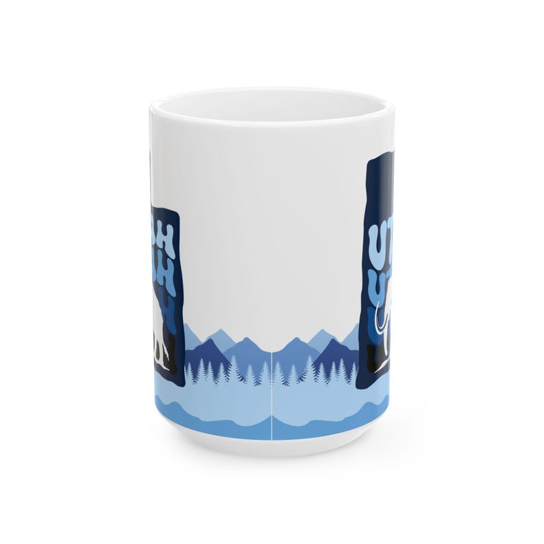 Utah Mammoth Gift Utah Hockey Club Cup Tusks Up SLC Tea Mug Salt Lake City NHL Ceramic Mug Hockey Coffee Cup Gift UT Paleontology Souvenir image 9