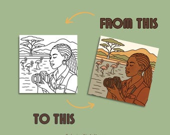 Schwarzes Reise Malbuch | African American Adventure Kunst & Kulturelle Ziele | Erwachsene Malvorlagen PDF