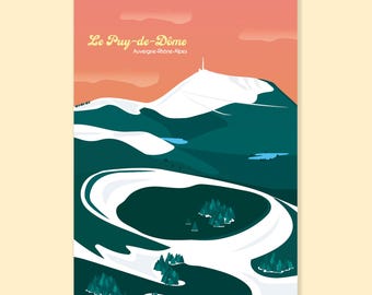 Affiche - Le Puy-de-Dôme - Auvergne-Rhône-Alpes