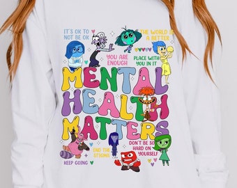 Camiseta gráfica "La salud mental importa", diseño inspirador