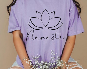 Camiseta con flor de loto Namaste: regalo de meditación y yoga