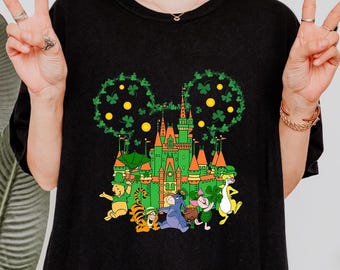 Camiseta de Winnie the Pooh para el Día de San Patricio, oso Pooh de la suerte