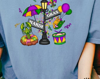 Camiseta de fiesta de Mardi Gras, camiseta de cuentas de carnaval