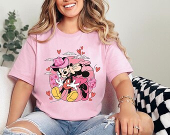 Camiseta de Mickey Mouse para San Valentín, regalo para el amor