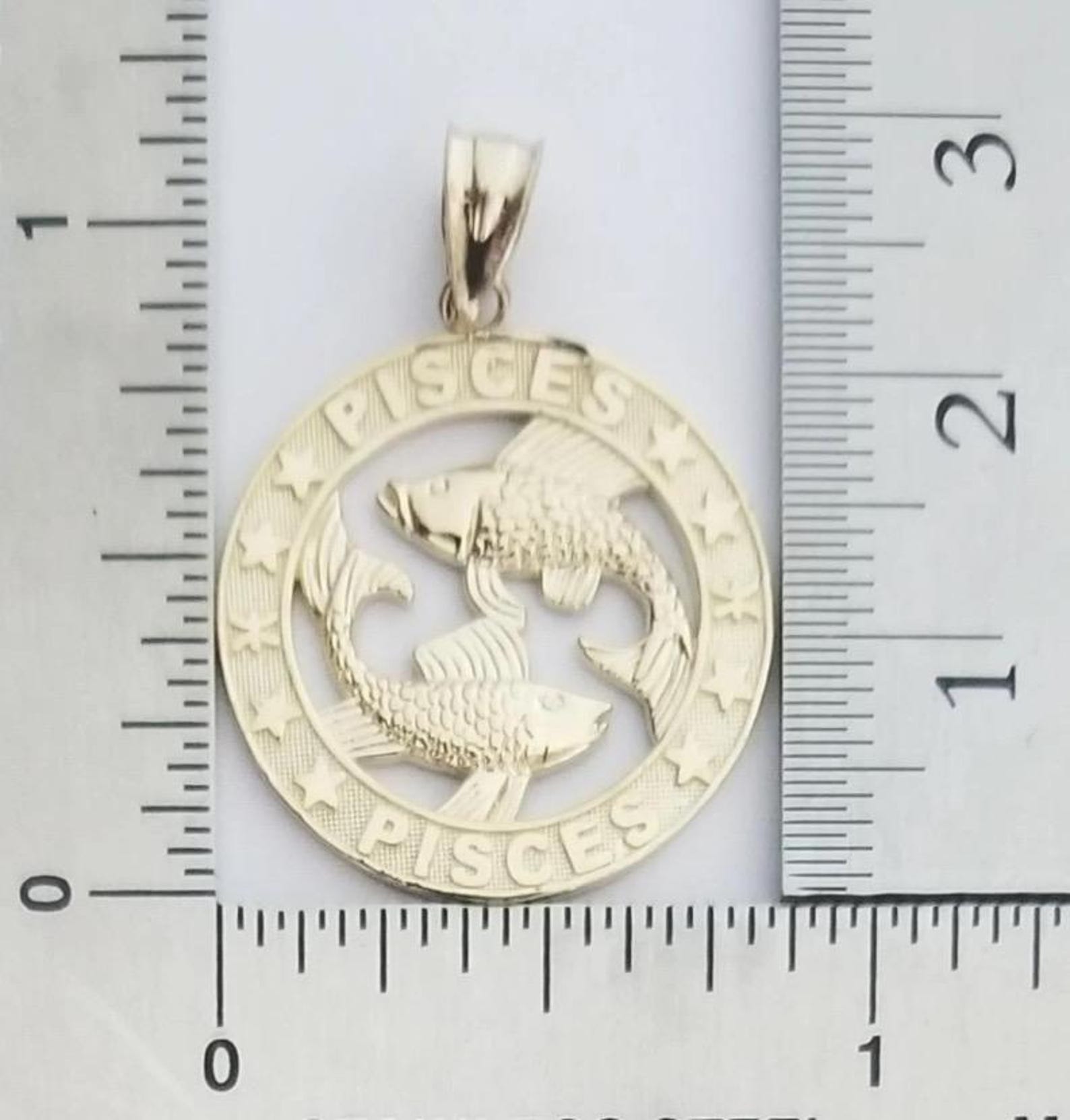 9ct Yellow Gold Pisces Zodiac Necklace 40-45cm main image 1