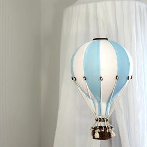 Handcrafted Hot Air Balloon Decor: Light Blue Nursery Decoration