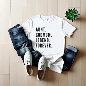Aunt Godmom Legend forever shirt, Funny Godparent Tee Shirt Gift, Aunt Gift, Godmother Sister In Law Gift, Godmom Tees, Baby Shower Shirts