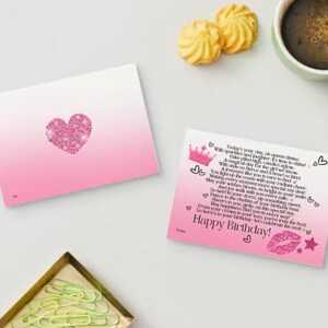 Cartão de aniversário para meninas/Downloads instantâneos/Imprimiveis