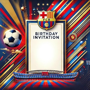 Birthday invitation for soccer fan