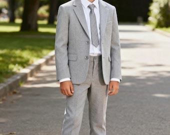 Jungen Slim Fit Anzug Set mit Krawatte & Fliege