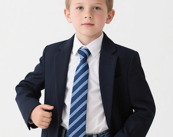 Boys Formal Blazer, Suit Jacket with Tie, Wedding Outfit