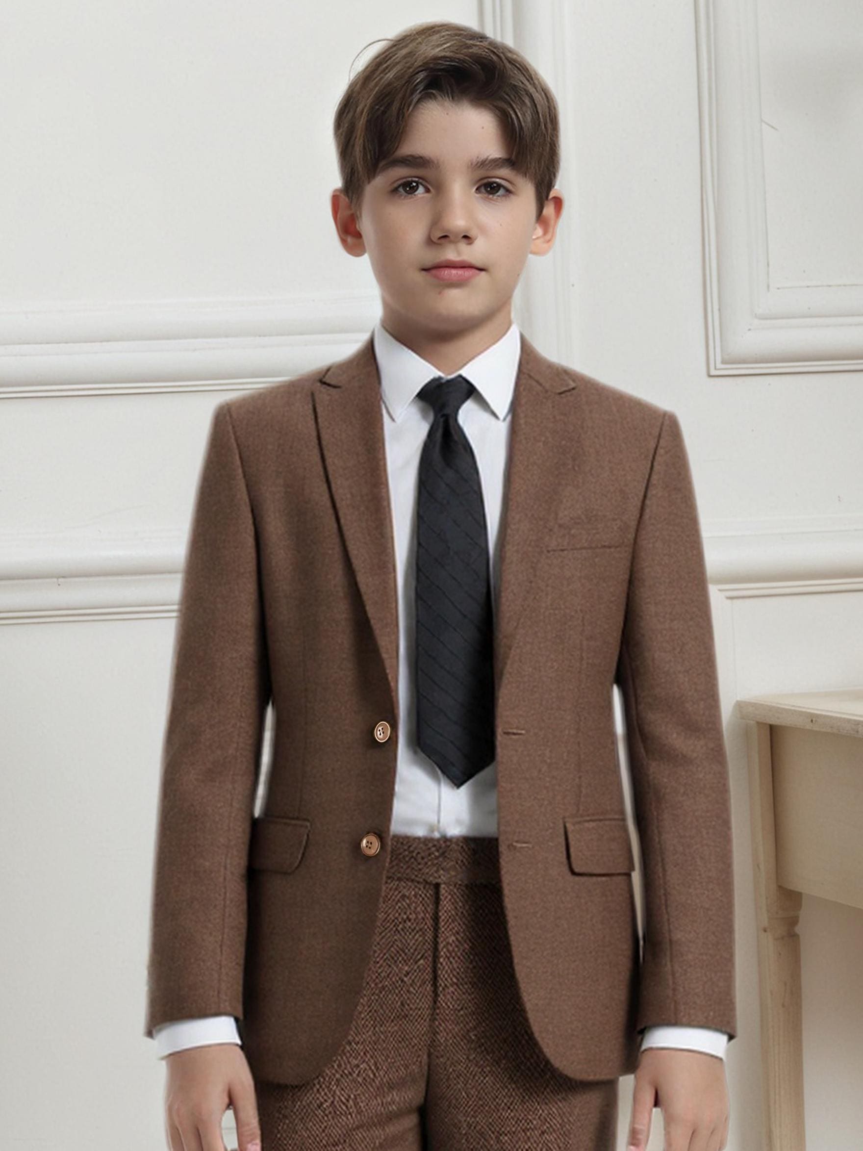 Boys Casual Blazer Boys Herringbone Jacket, Boys Tweed Waistcoat