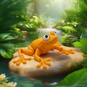 Movable frog - toy - fidget toy - different colors possible