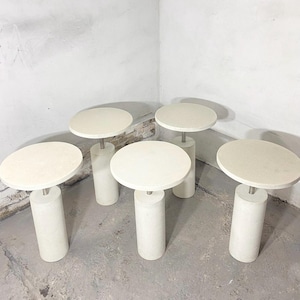 Concrete table, concrete furniture, round concrete dining table, stone table, outdoor table, japanese decor, modern luxury table concrete