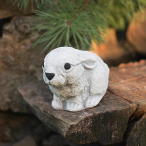 Rabbit concrete statue, indoor outdoor home decor, rabbit statuary concrete bunny rabbit garden statue, outdoor animal stone sculpture