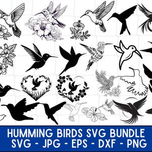 Hummingbird SVG Bundle, Flying Bird Svg, Hummingbird Clipart, Hummingbird Flowers Svg, Humming Bird Svg, Bird svg, Hummingbird Vector