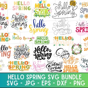 Spring Svg Bundle, Hello Spring Svg, Spring Is Here Svg, Spring Png Welcome Spring Svg Spring Sign Svg Spring Shirt Svg Cut Files For Cricut