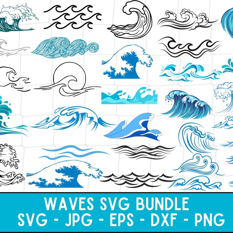 Wave Svg - Etsy