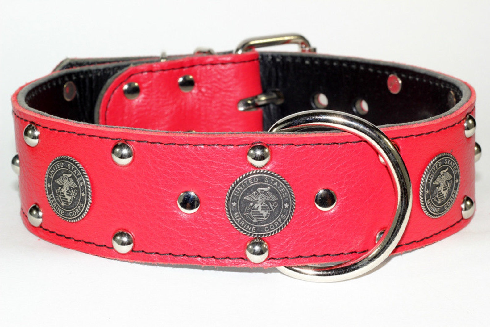 United States Marine Corps Dog Collar Leather Dog Collar | Etsy