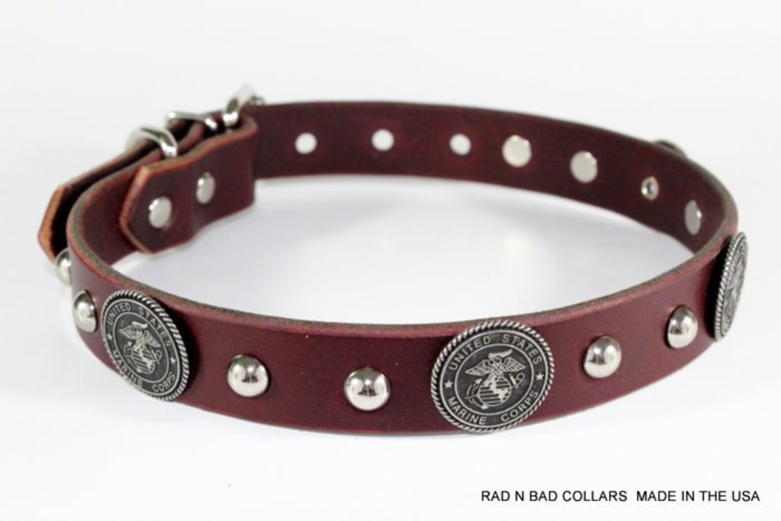 Brown Leather Marine Collar United States Marine Corps Dog | Etsy