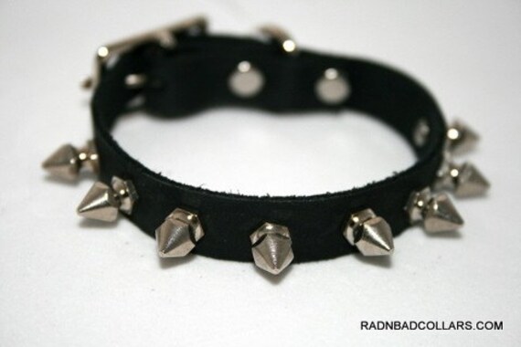 leather spiked dog collar