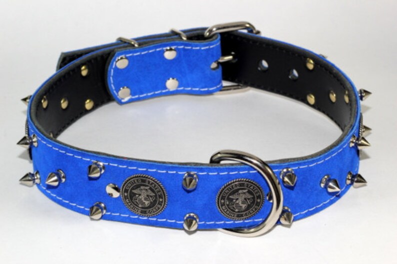 United States Marine Corps Dog Collar 1-1/2 Leather | Etsy