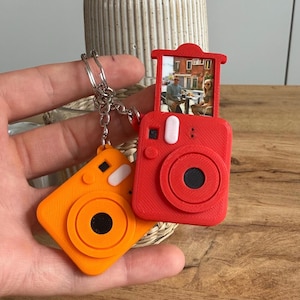 Mini Kamera Schlüsselanhänger mit Foto – Fotogeschenk, Individuelles Geschenk, Mini-Foto Kamera