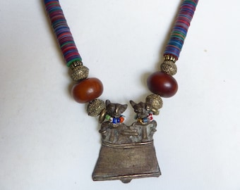 African Senufo Necklace, Beadart-Austria Design, Senufo bronze