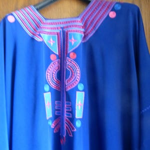 Vintage African Woman Boubou with embroidery, onesize