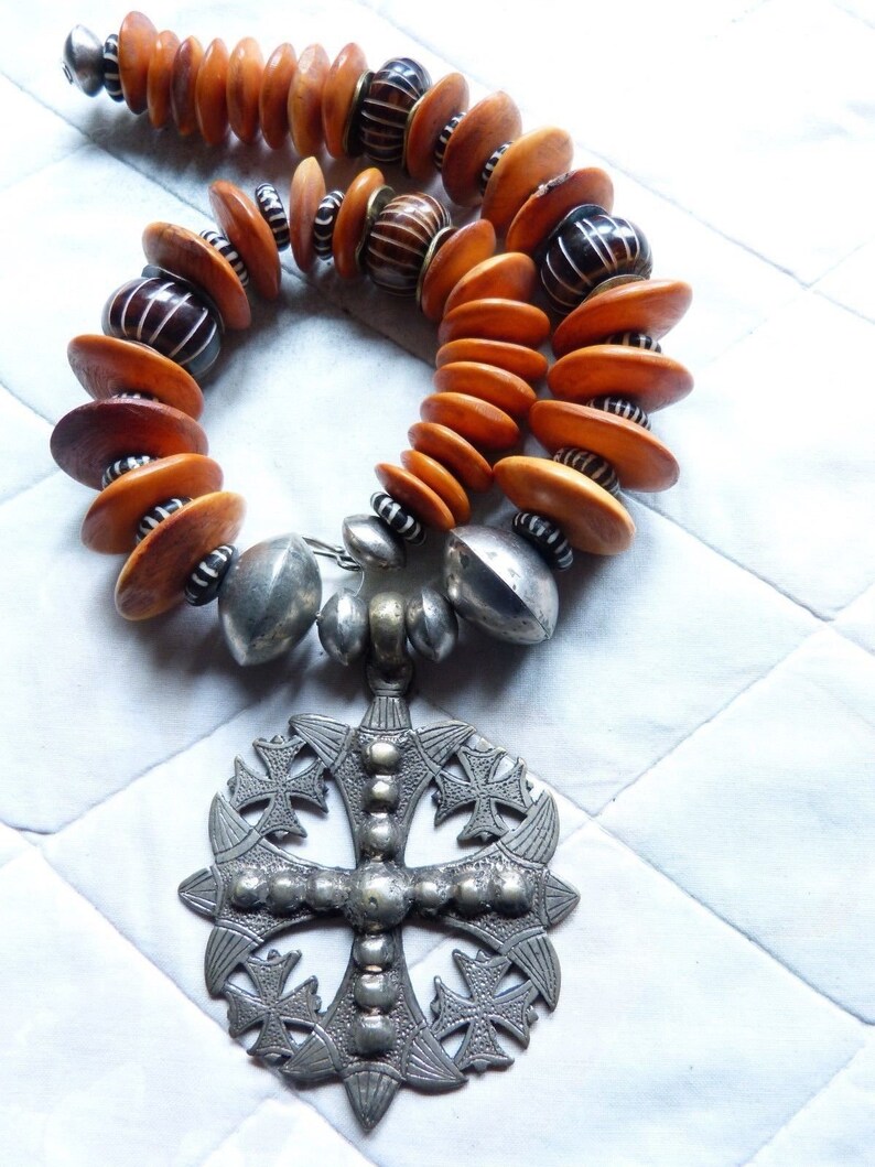 Ethiopian Necklace Lalibela Coptic Cross Necklace African Tribal necklace