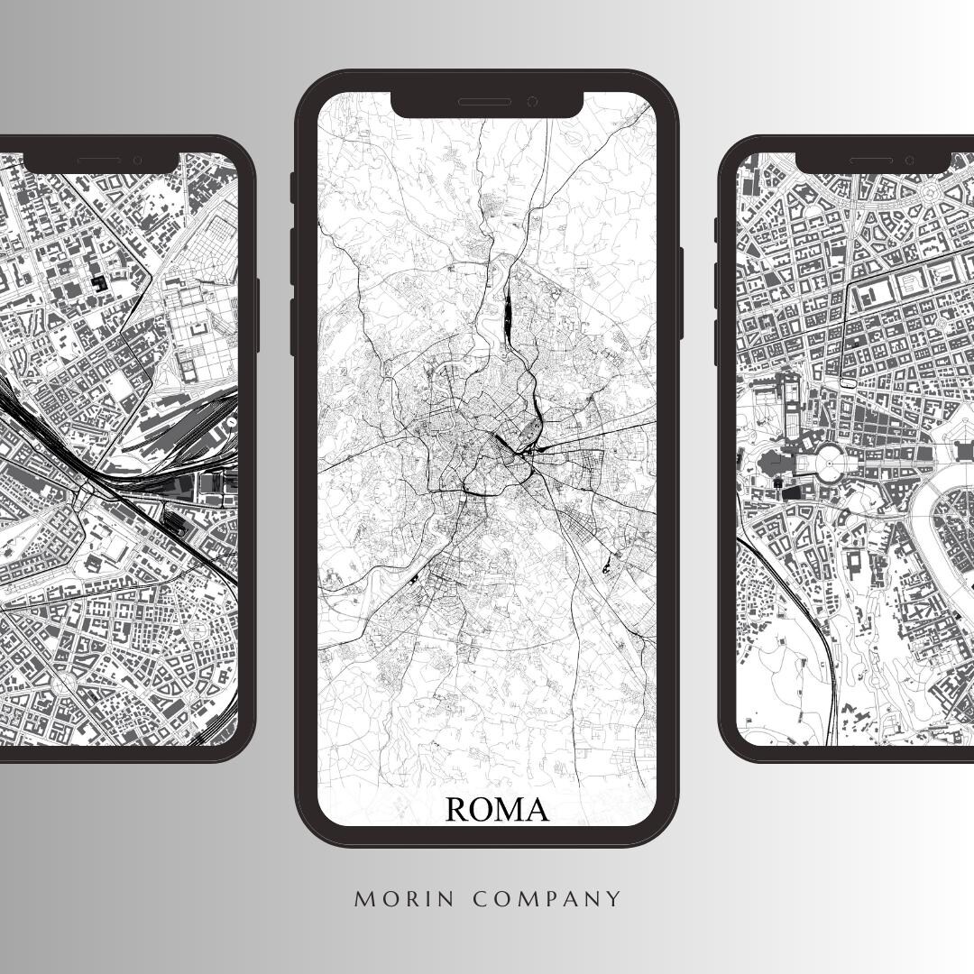 Rome Maps Device Background (phone Wallpaper) - Etsy