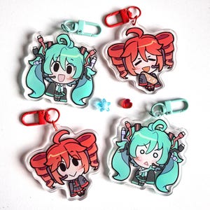 Miku + Teto vocaloid Charms & Stickers