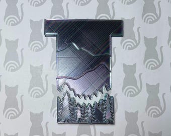 Mountains and forest scraper with stamp, soap tool STL download, 3D print file