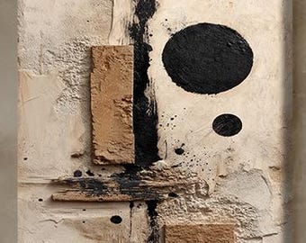 Beige Textured Canvas Wall Art, Neutral Abstract Painting, Japandi Wall Decor, Large Modern Wall Art for Living Room