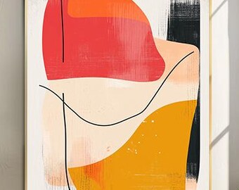 Printable Abstract Wall Art, Modern Poster, Home Decor, Digital Download