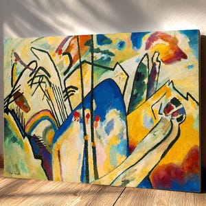 カンディンスキーの版画「コンポジション VII」：色彩豊かな抽象表現